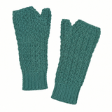 Jackie Fingerless Mittens - Almond Green