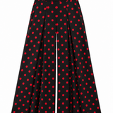 Wide Leg Trousers - Polka