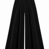 Wide Leg Trousers - Black