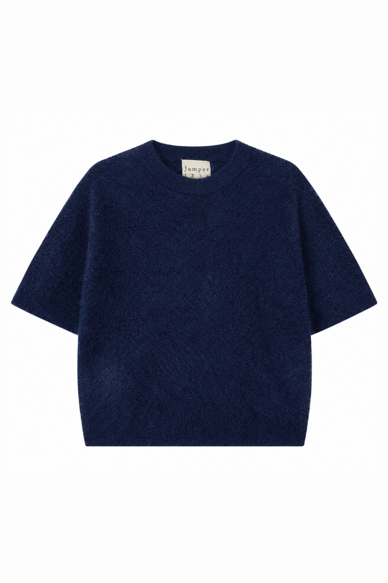 Brushed Cashmere T-shirt - Cosmos