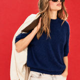 Brushed Cashmere T-shirt - Cosmos