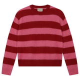 Brushed Stripe Crew - Ruby/Gossip Girl