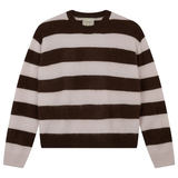 Brushed Stripe Crew - Hickory/Oyster
