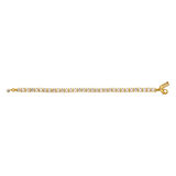 Straight Ridged Tennis Bracelet - Gold