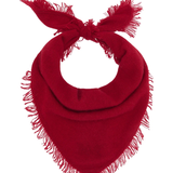 Distressed Triangle Scarf - Dull Red