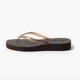 Tapered Platform Transparent Flip Flop - Brown