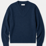 RWLaica Cashmere V-neck Jumper - Dark Denim