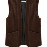 Corrie's Bravado Wasted Waistcoat - Brown