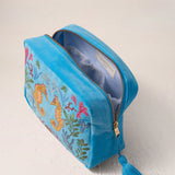 Coral Seahorse Wash Bag - Mediterranean Blue