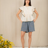 Darcy Top - Ecru Multi