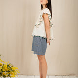 Darcy Top - Ecru Multi