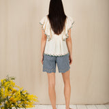 Darcy Top - Ecru Multi