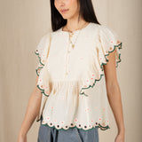 Darcy Top - Ecru Multi