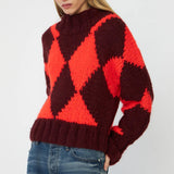 Erica Diamond Jumper - Burgundy