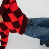 Erica Diamond Jumper - Burgundy