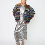 Fay Multi Fringe Cardigan - Dark Multi
