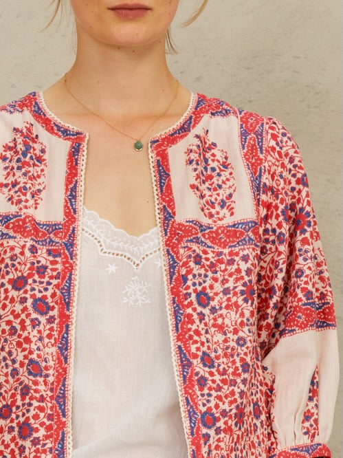 Della Jacket - Red/Navy