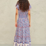 Della Maxi Dress - Blue/Pink