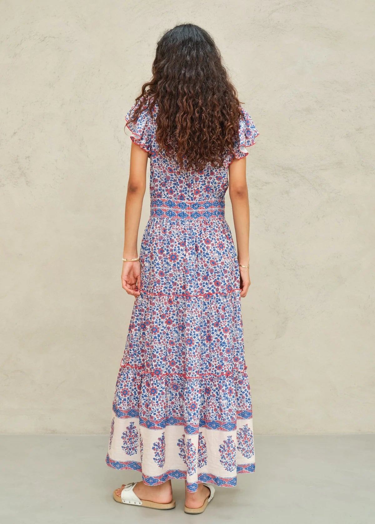 Della Maxi Dress - Blue/Pink