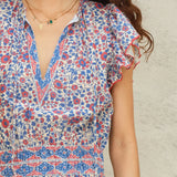 Della Maxi Dress - Blue/Pink