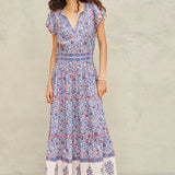 Della Maxi Dress - Blue/Pink