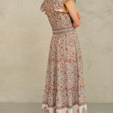 Della Maxi Dress - Rust/Khaki