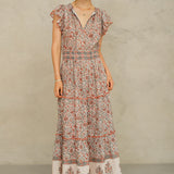 Della Maxi Dress - Rust/Khaki