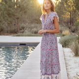 Della Maxi Dress - Blue/Pink