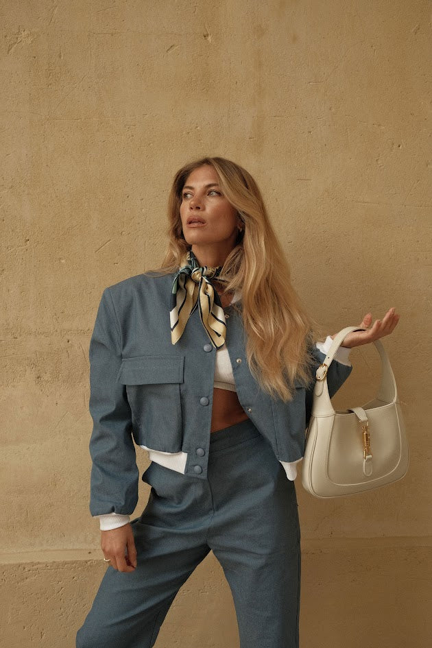 Ediit Alicia Bomber - Denim Blue – Ediit