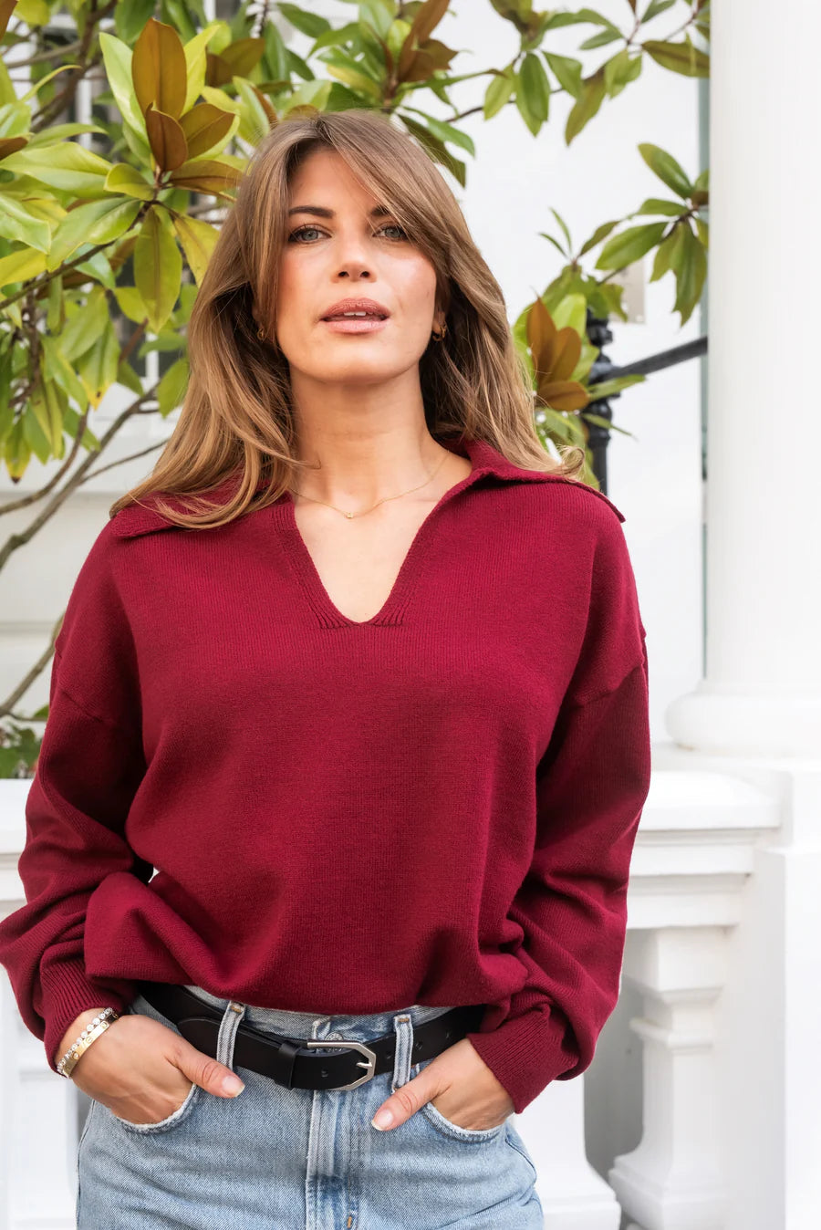 Cole Jumper - Burgundy