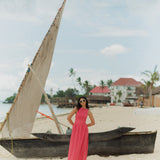 Marguerite Mini Gingham Dress - Red/Fuchsia