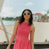 Marguerite Mini Gingham Dress - Red/Fuchsia