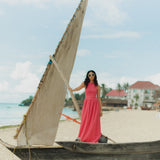 Marguerite Mini Gingham Dress - Red/Fuchsia