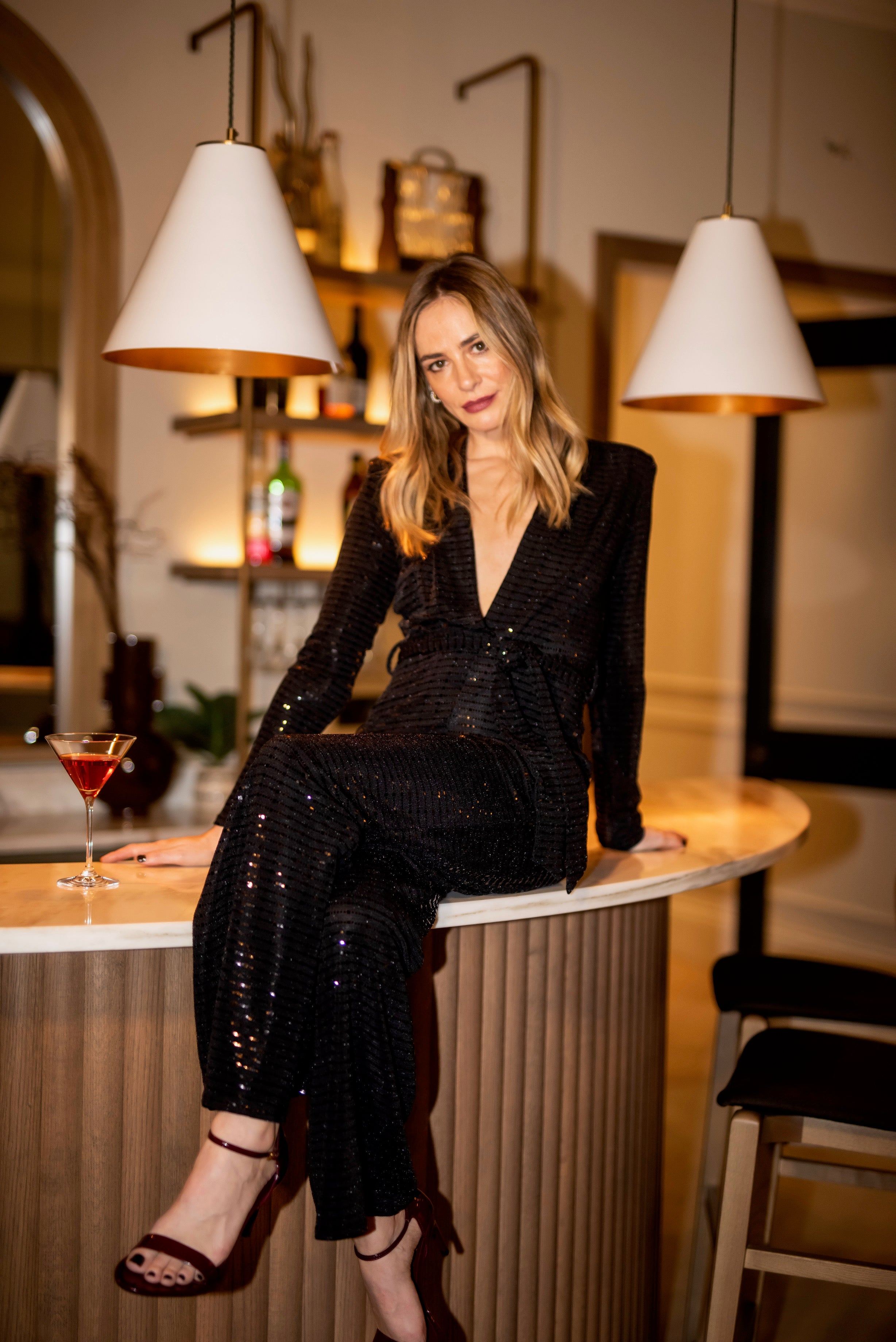 Taylor Jumpsuit - Black Sparkle