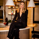 Taylor Jumpsuit - Black Sparkle
