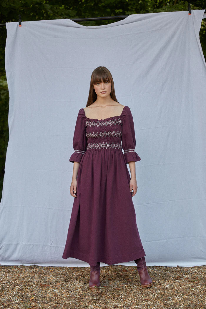 Seventy + Mochi Sally Square Neck Dress - Claret