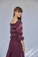 Load image into Gallery viewer, Seventy + Mochi Sally Square Neck Dress - Claret
