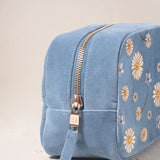 Daisy Dream Makeup Bag - Dusky Blue