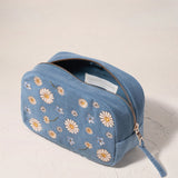 Daisy Dream Makeup Bag - Dusky Blue