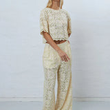 Delicate Lace Crop Top - Vanilla