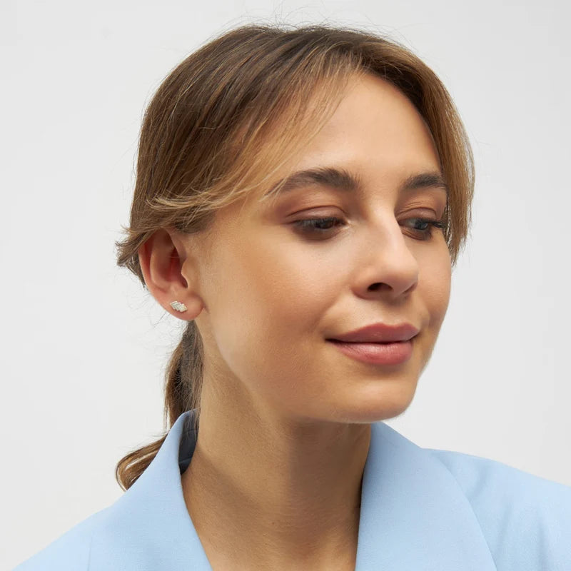 3 Domino 1PCS Earring - Silver