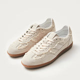 TB.490 Crochet Leather Trainers - Cream