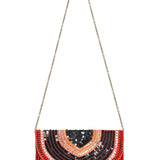 LBL Sequin Clutch Bag - Black/Red Mix