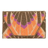 LBL Sequin Clutch Bag - Orange/Purple Mix