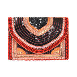 LBL Sequin Clutch Bag - Black/Red Mix
