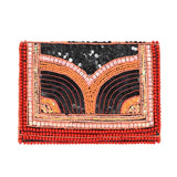 LBL Sequin Clutch Bag - Black/Red Mix