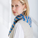 Elizabeth Triangle Scarf - Hassar Blue