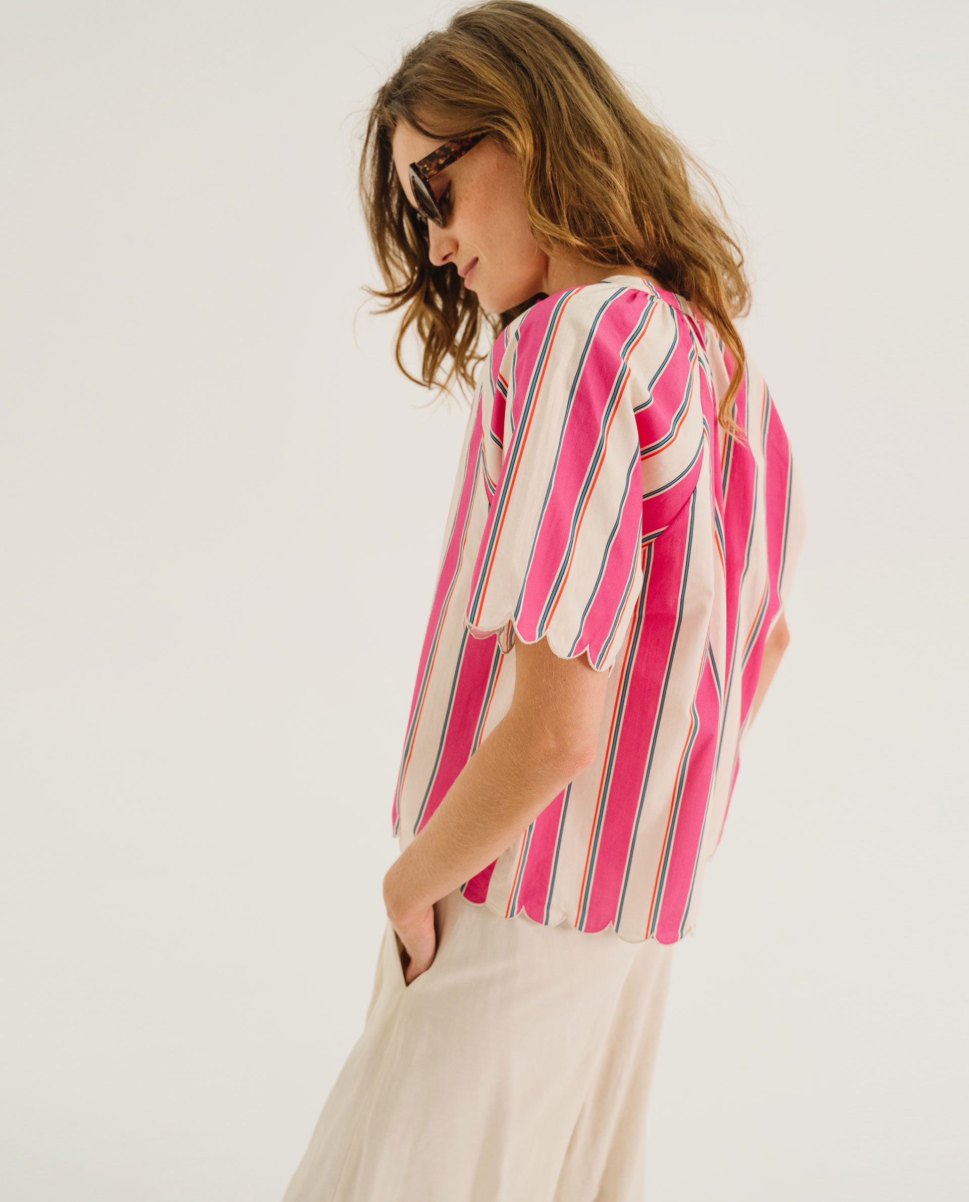 Elsa Santa Fe Blouse - Pink