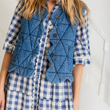 Estelle Gilet - Mid Wash Denim
