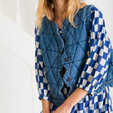 Estelle Gilet - Mid Wash Denim